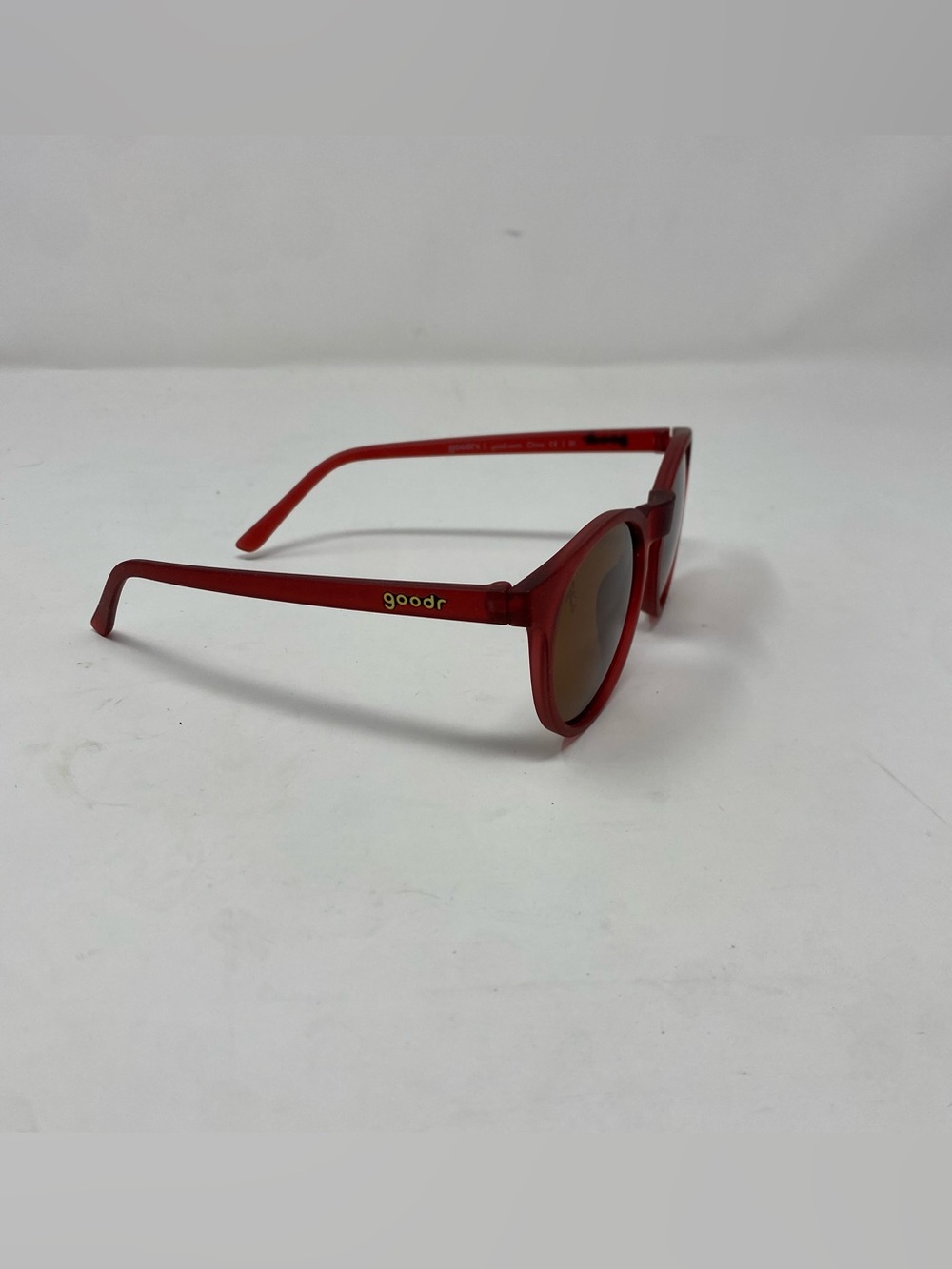 goodr Circle G I’m Wearing Burgundy Polarized Round Sunglasses Red Brown Lens